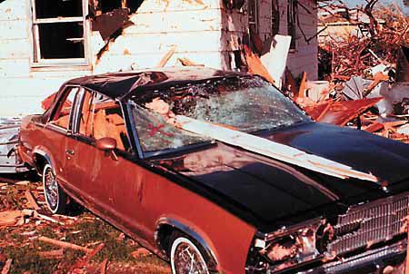 Damaged car